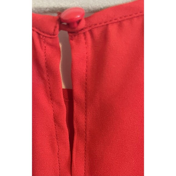Signature Collection Shirt Sleeveless Hi-low Ruffle Hem Red Blouse Women’s 1X - Picture 6 of 10